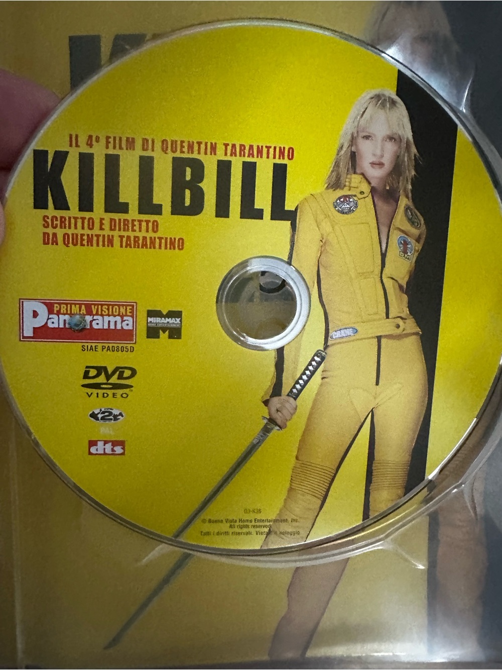 Kill Bill DVD Disc - Yellow